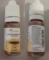 Wenburg Lebensmittelfarbe, Glitzer, 11 ml, konzentriert, hergestellt in der EU, flüssig. Zum Färben von Teig, Getränken, Aromen, Schleim – goldene Glitzer-Lebensmittelfarbe – goldene Kuchenfarbe – goldene Glitzer