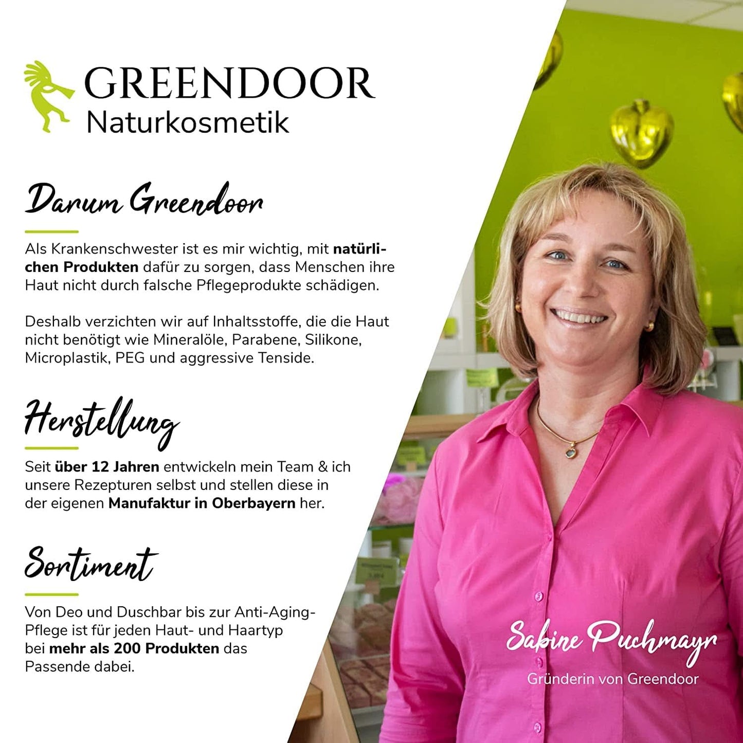 GREENDOOR Eye Roll-On Aloe Vera, natürliches Anti-Falten-Augenserum, 10 ml Kosmetik und Schönheit Naty Shop