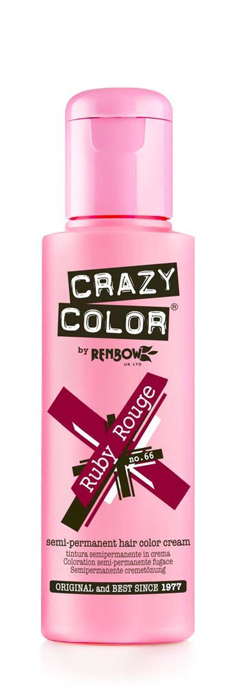 GO TOXIC UV semipermanente Haarfärbecreme, 100 ml (1 Packung) Naty Shop Rubinrote Haarfarbe 100 ml (1 Packung)