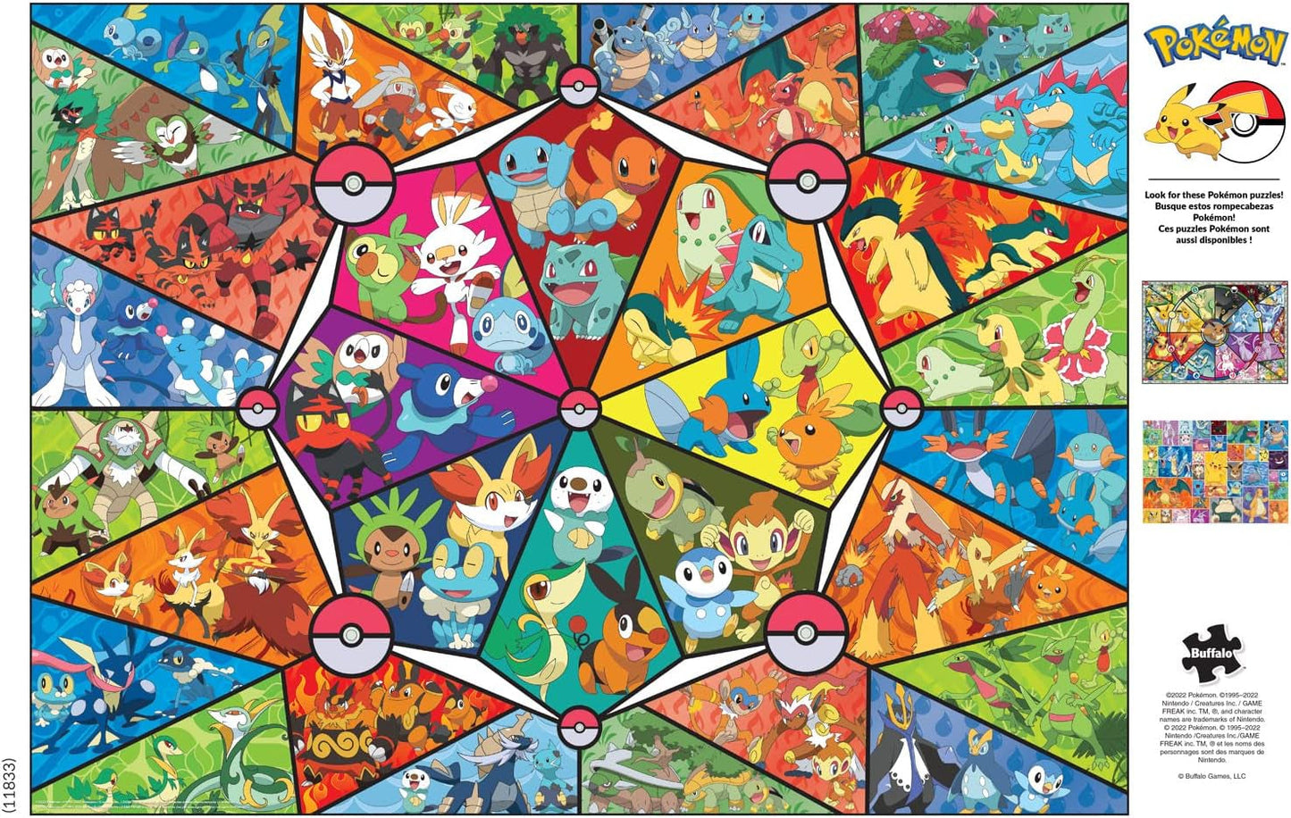 Buffalo Games – Pokemon – Buntglas-Starter – Puzzle 1000 Teile Puzzle Naty Shop