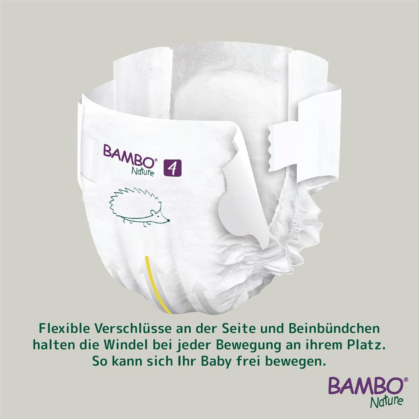 Bambo Nature Babywindeln, Größe 4 (7-14 kg) – 48 Stück. Premium-Windeln mit verbessertem Auslaufschutz | Ultimativer Komfort und Freiheit für aktive Kinder | Dermatologisch getestete Windeln