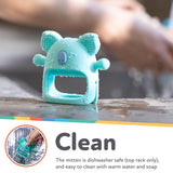 Nuby – Silikon-Zahnhandschuh, BPA-frei, Blue Koala, ab 3 Monaten