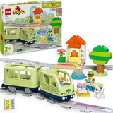 LEGO DUPLO Town Interaktiver Abenteuerzug, Spielset mit Lichtern und Geräuschen für Rollenspiele, ermöglicht 2-Jährigen das Bauen von Gleisen, Lernspielzeug für Kinder im Vorschulalter 10427 Bausets Besuchen Sie den LEGO-Store Standardtitel