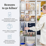 Kilner Frühstücksglas mit Löffel / 350 ml, Ø 9,5 cm / 5 Stück | Müslibecher zum Mitnehmen / ungiftig / Glasbehälter mit Deckel für Müsli, Porridge und Joghurt / Overnight-Oats-Behälter Naty Shop Lebensmittelaufbewahrungsboxen