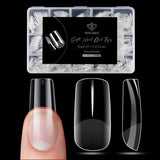 Modelones Nagelspitzen 510 Stück – Full-Cover-Nagelspitzen-Set, Gel-Spitzen-Set, vorpolierte PMMA-Harz-Nagelspitzen, künstliche Nägel zum Aufkleben von Nagelkunst-DIY, kurzes Squoval