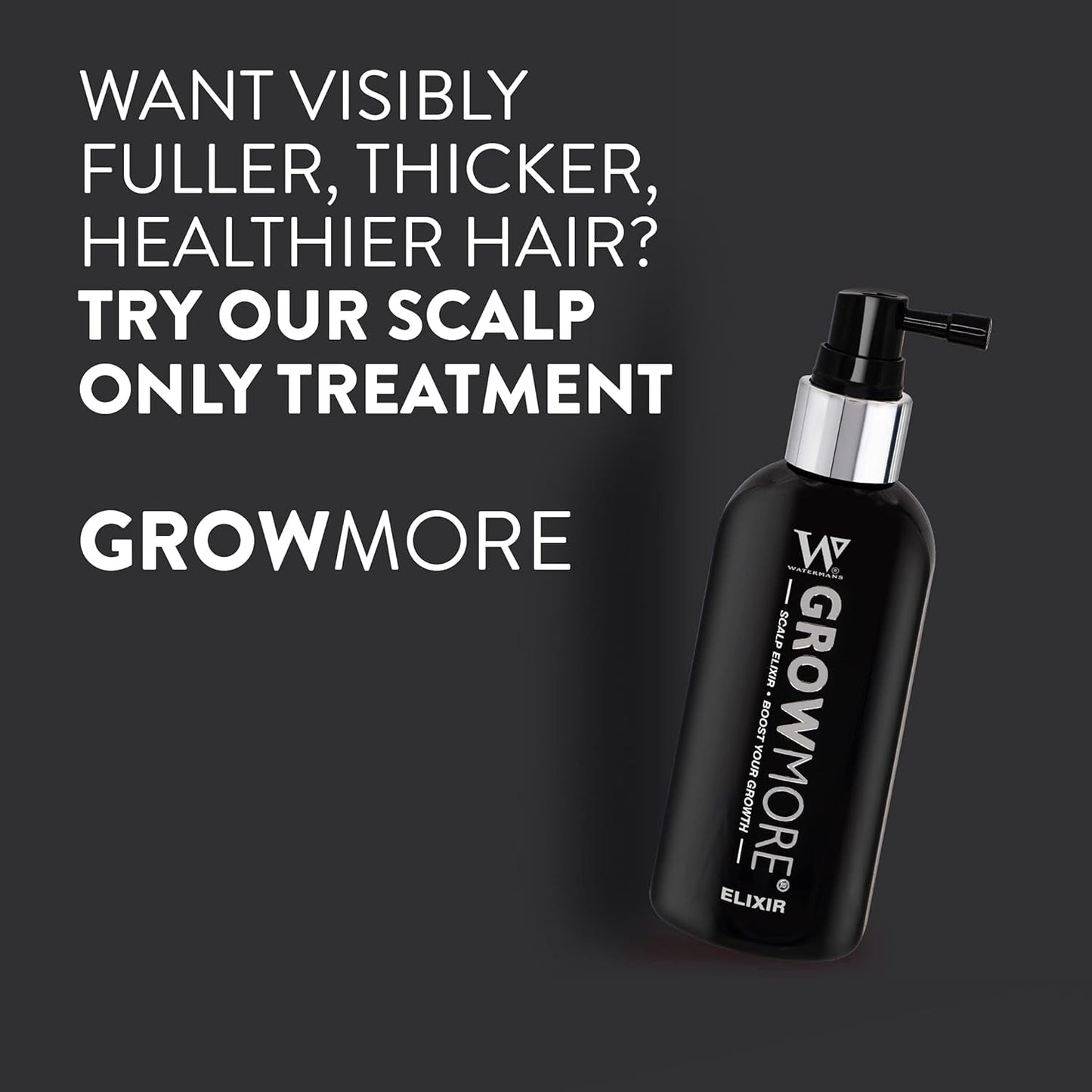 Watermans Grow More Elixir Haarwachstumsserum – Stärkt die Haarwurzeln – Fördert das Haarwachstum – Für Frauen und Männer. Haarpflege Naty Shop