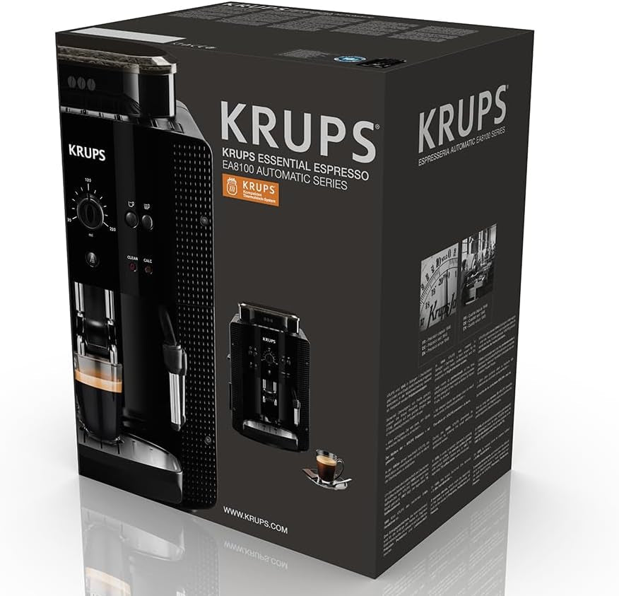 Krups Roma EA81M8 Espressomaschine 1,7 l, 3 Temperatureinstellungen, 3 gemahlene Kaffeetexturen, Schwarz
