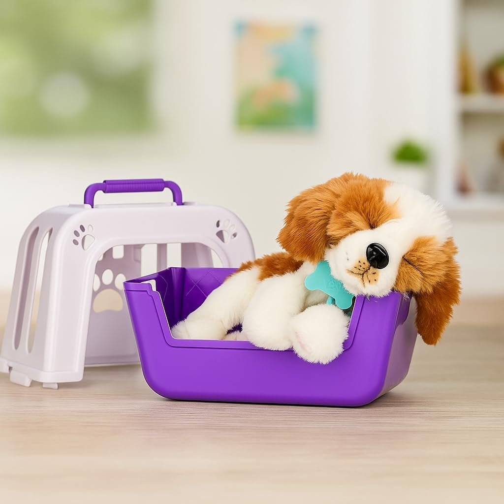 Little Live Pets My Really Real Puppy – Patches; Interaktiver Welpe; über 60 Sounds/Reaktionen; realistisches Aussehen; 1 von 72 Varianten; Spielset mit Tragetasche; Batterien im Lieferumfang enthalten; ab 5 Jahren