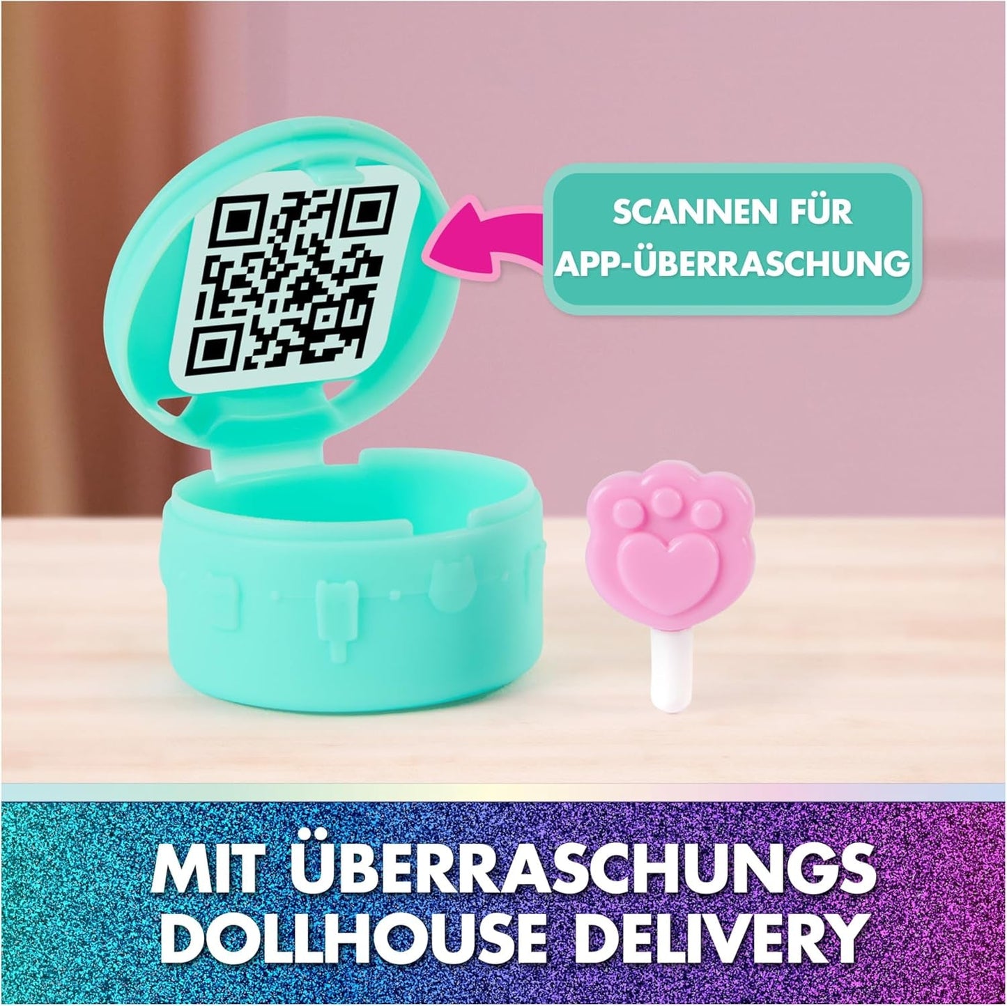 DREAMWORKS GABBY'S DOLLS HOUSE: DER FILM – Kuchis süßer Balkon-Spielset mit Puppenhausfiguren und Zubehör für Kinder ab 3 Jahren