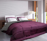 Toison D'Or Cocoon Steppdecke, Pflaume / Stahl, 140 x 200 cm Steppdecken und Steppdecken Naty Shop Pflaume / Stahl 200 cm x 200 cm