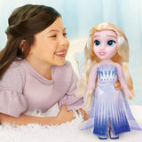 Disney Frozen 2 ELSA, die Schneekönigin-Puppe – 35 cm große, bewegliche Puppe im ikonischen Modekleid und langen, wallenden Haaren für zusätzlichen Spielspaß, für Mädchen ab 3 Jahren, 214894 Naty Shop Dolls