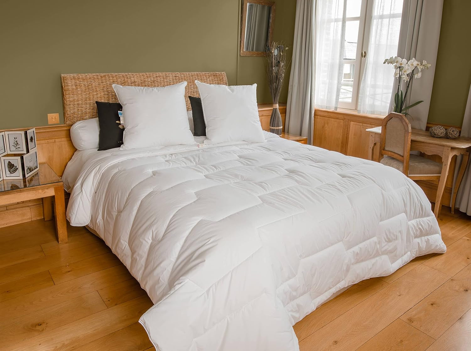 Steppdecke 140 x 200 cm | Bio-Baumwolle und Merinowolle | Warm, maschinenwaschbar bei 30 °C. Bettdecken und Steppdecken von Naty Shop