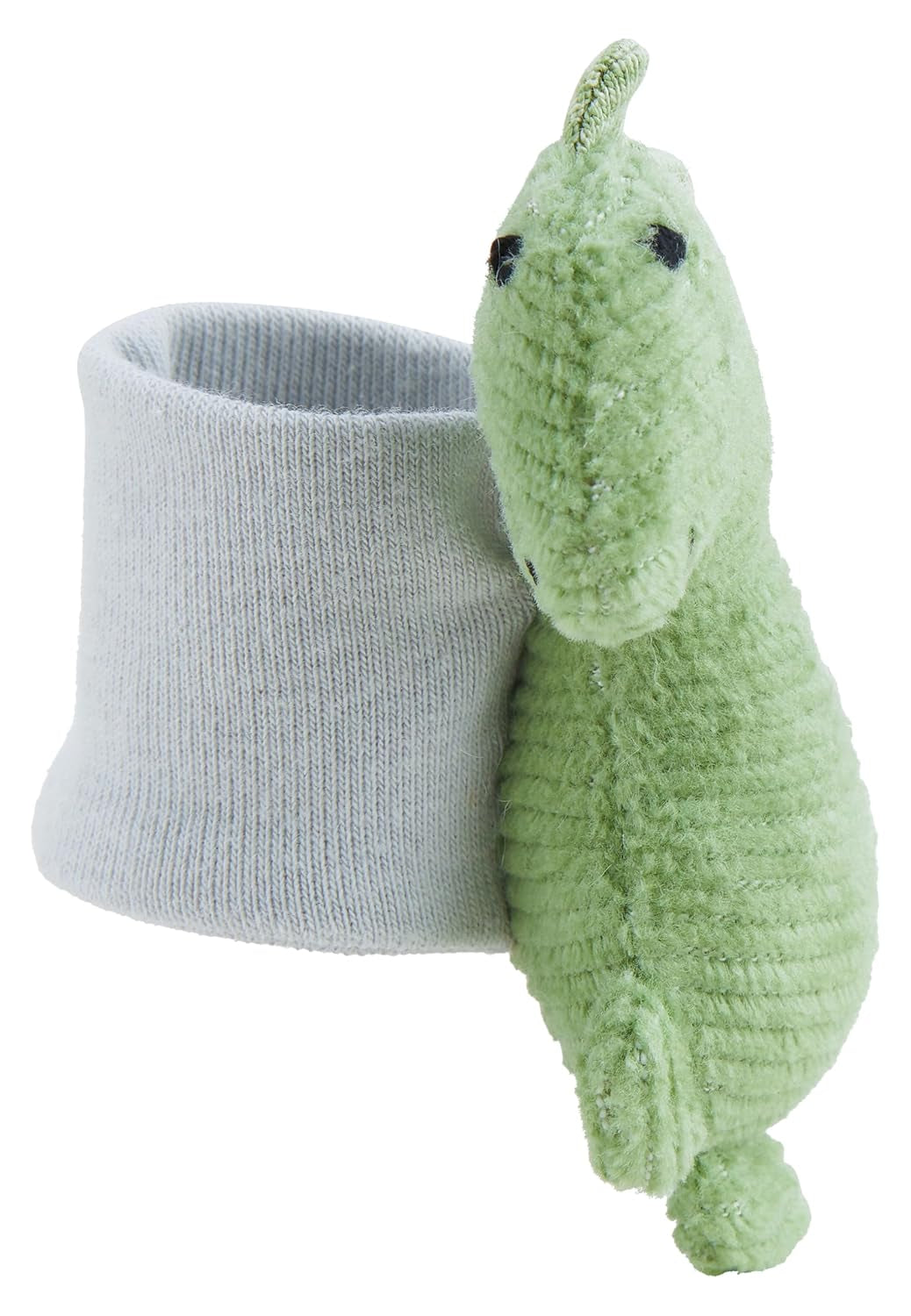 Sterntaler Dino Rexi Armrassel – Babyrassel aus weicher weicher Kordel – Babyhandrassel mit Gummiband – Babyspielzeug zum Spielen, Umarmen und Rasseln, steingrün Babyspielzeug Naty Shop
