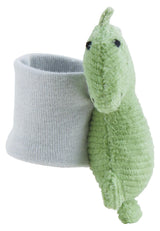 Sterntaler Dino Rexi Armrassel – Babyrassel aus weicher weicher Kordel – Babyhandrassel mit Gummiband – Babyspielzeug zum Spielen, Umarmen und Rasseln, steingrün Babyspielzeug Naty Shop