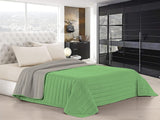 Italienische Bettwäsche Estivo Einzelbett, Leinen, Aqua, 170 x 270 cm Bettdecken und Steppdecken Naty Shop Grün/Hellgrau Matrimoniale, 260 x 270 cm