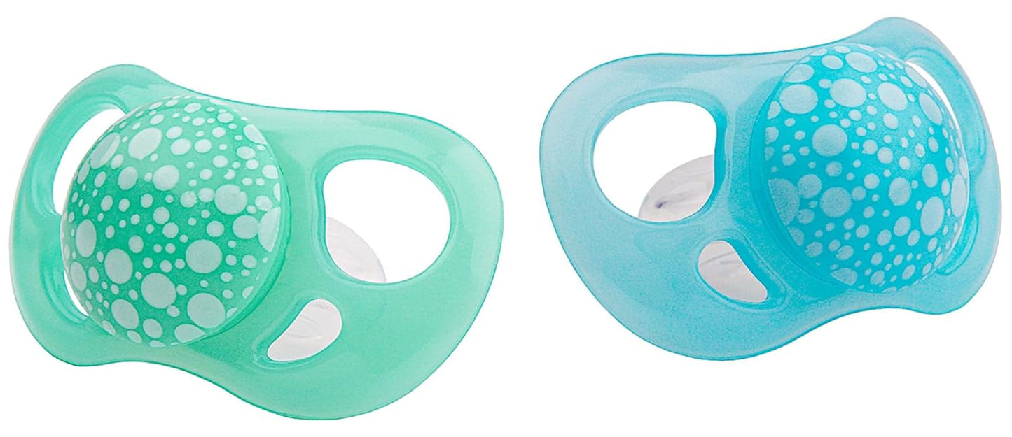 Twistshake Baby-Schnuller – 2er-Pack | Kieferorthopädische Form | Ultraleicht | Weicher Silikonsauger | BPA-frei | Geeignet für Babys ab 6 Monaten | Blaugrün