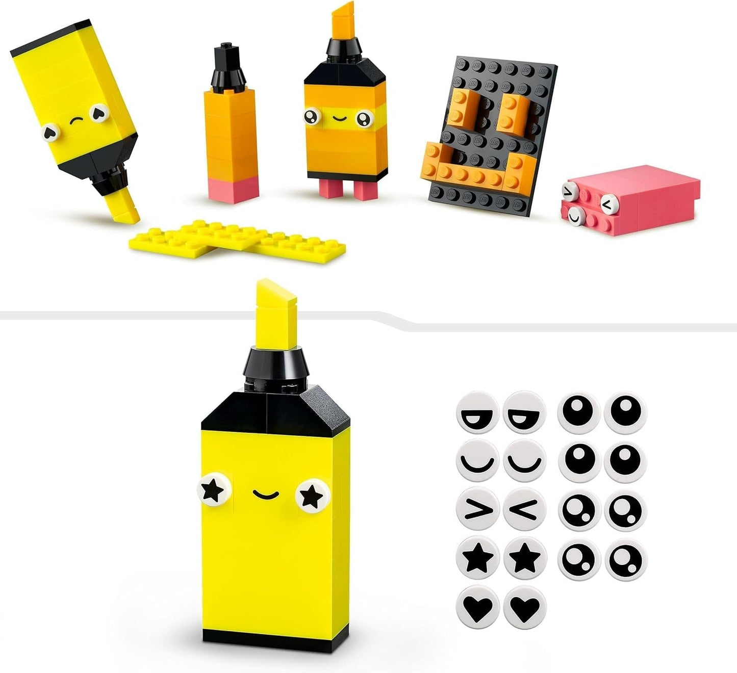 LEGO 11027 Classic Neon Creative Building Set, Brick Box Set, Bauspielzeug mit Modellen: Auto, Ananas, Alien, Rollschuhen, Figuren und mehr, für Kinder ab 5 Jahren. Bausets Besuchen Sie den LEGO-Store