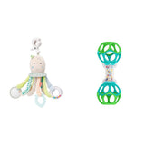 Fehn Octopus Aktivitätsspielzeug – Baby-Motorikspielzeug für Kinderwagen und helle Starts, Oball, Rasselspielzeug mit Greifbällen zum Spazierengehen, interaktives Babyspielzeug Bebe Toys Naty Shop Octopus Toy Pack