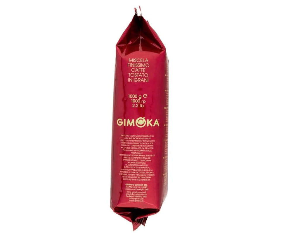 Gimoka Gran Bar Kaffeebohnen, reichhaltig und cremig, 1 kg, 10er-Pack, + Schlüsselanhänger