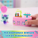 DREAMWORKS GABBY DOLLS HOUSE – Meerkätzchen Bobble Kitty Möbelpaket, Katzenfigur mit Puppenhausmöbeln und Zubehör, ab 3 Jahren