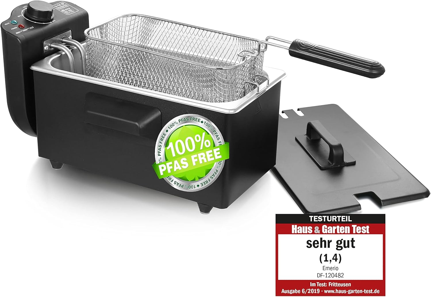 Emerio Ölfritteuse 3,0 l mit Kaltzonentechnologie, 2000 W Haushaltsgeräte Naty Shop Schwarz