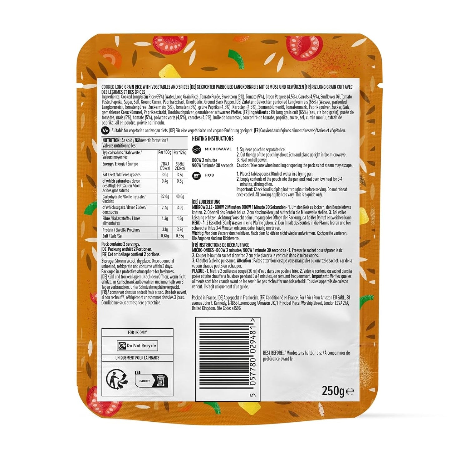 Reis nach mexikanischer Art von Amazon, 250g