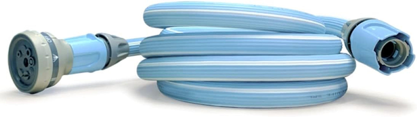 Magic Blue 10 Meter knoten- und verdrehsicherer ausziehbarer Gartenschlauch mit Tasche und Sprühdüse