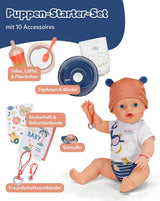 Baby Born Emma Puppe im Dschungel-Stil – 43 cm – 10 Funktionen inklusive Zubehör und Body in Unisex-Farben – Funktioniert ohne Batterien – Geeignet für Kinder ab 3 Jahren