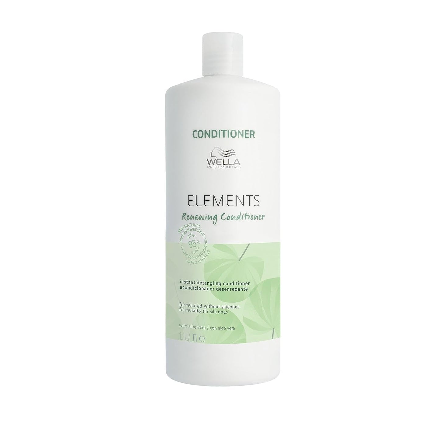 Wella Professionals Elements – natürliche Pflege für trockenes, strapaziertes Haar und empfindliche Kopfhaut – Spülung, Maske und Leave-in-Spray mit Antioxidantien und Olivenessenz. Haarmaske Naty Shop Conditioner 1 Liter