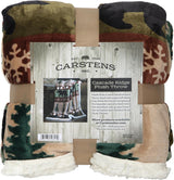 CARSTENS, INC. Wrangler Ultra Premium Überwurfdecke, superweich, Sherpa-Fleece, übergroß, 137,2 x 172,7 cm, Southwest Horizon Betten und Decken Carstens, Inc. Cascade Ridge
