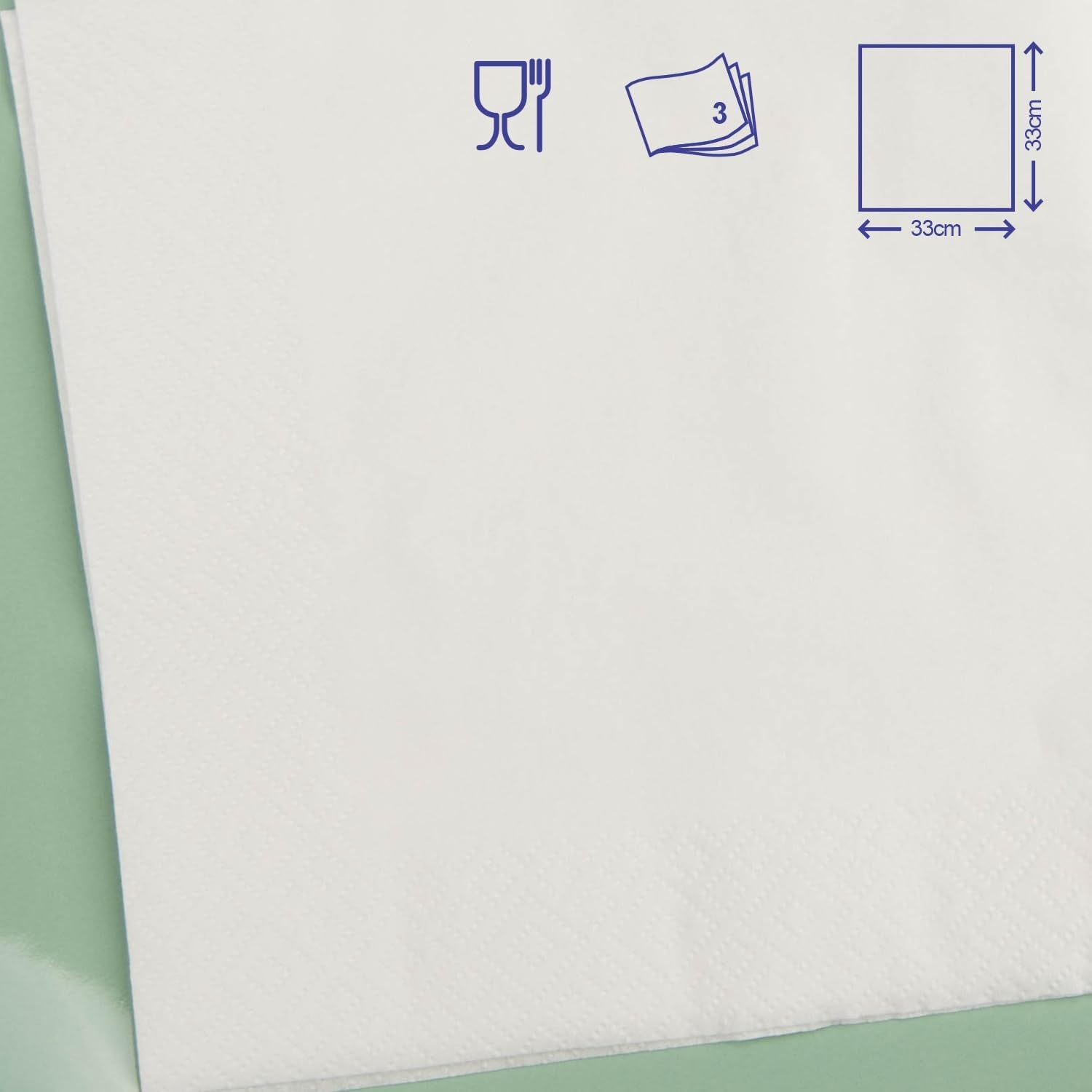 Renova-Papierservietten, Tischkunst, 50 Premium-Servietten, 3-lagig