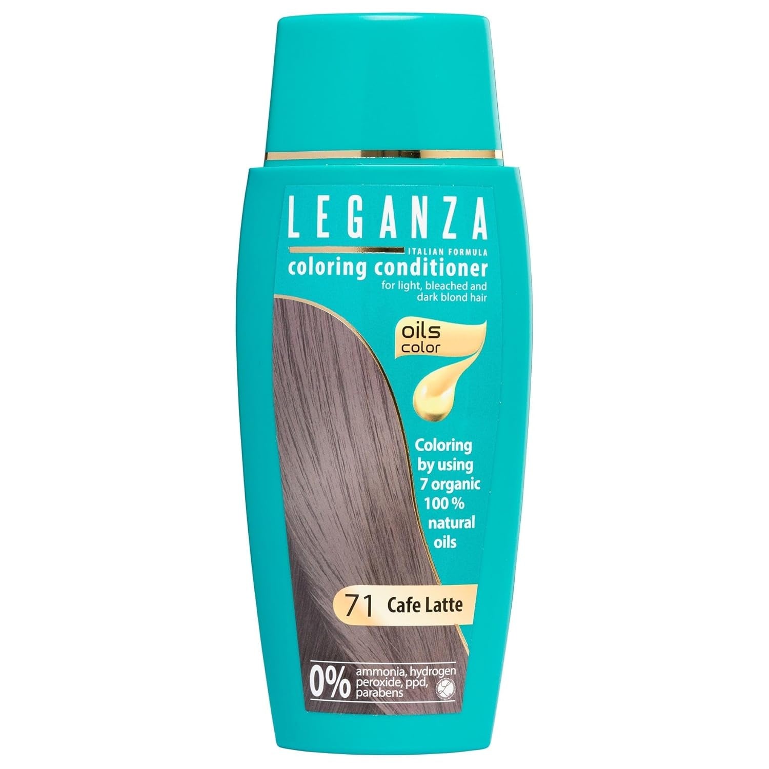 Leganza Natural Balm Haarfärbemittel Farbe 71 Café Latte | Haarfärbemittel ohne Ammoniak | Angereichert mit 7 natürlichen Ölen | 150 ml Naty Shop 71 Cafe Latte Haarfärbemittel