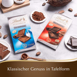 Lindt-Schokolade | Dunkle Schokoladentafel ohne Zuckerzusatz | 100g | Feinste dunkle Schokolade mit 55 % Kakao, ohne Zuckerzusatz und ohne Gluten | Glutenfreier Schokoriegel