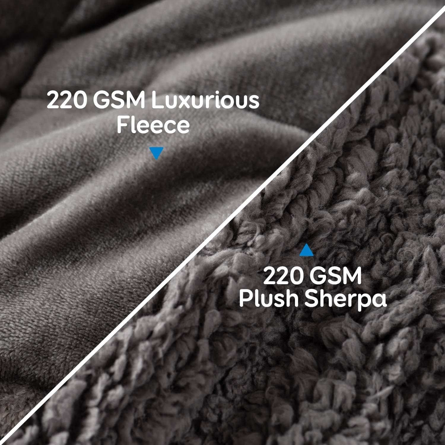 Schwere Bettdecken 152,4 x 203,2 Cottonblue Schwere Bettdecken 6,8 kg Queen-Size-Flanell Shaggy Sherpa Gewichtsdecke für Erwachsene Bequeme Gewichtsdecken zum Beruhigen und Entspannen Naty Shop Quilts & Quilts