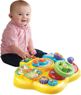 VTech Baby Adventure Spieltisch – Bunter Spieltisch für Babys mit 6 Spielfeldern und interaktiven Elementen & Baby My First Song Book. 6-seitiges buntes Buch und bewegliche Elemente zum Spielen. Bebe Toys Naty Shop