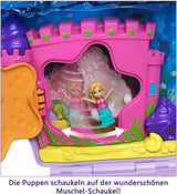Polly Pocket-Aufbewahrungsbox, Muscheltasche mit 2 Puppen und 1 U-Boot-Polly Pocket-Meerjungfrau-Spielzeug, ab 4 Jahren, GNH11