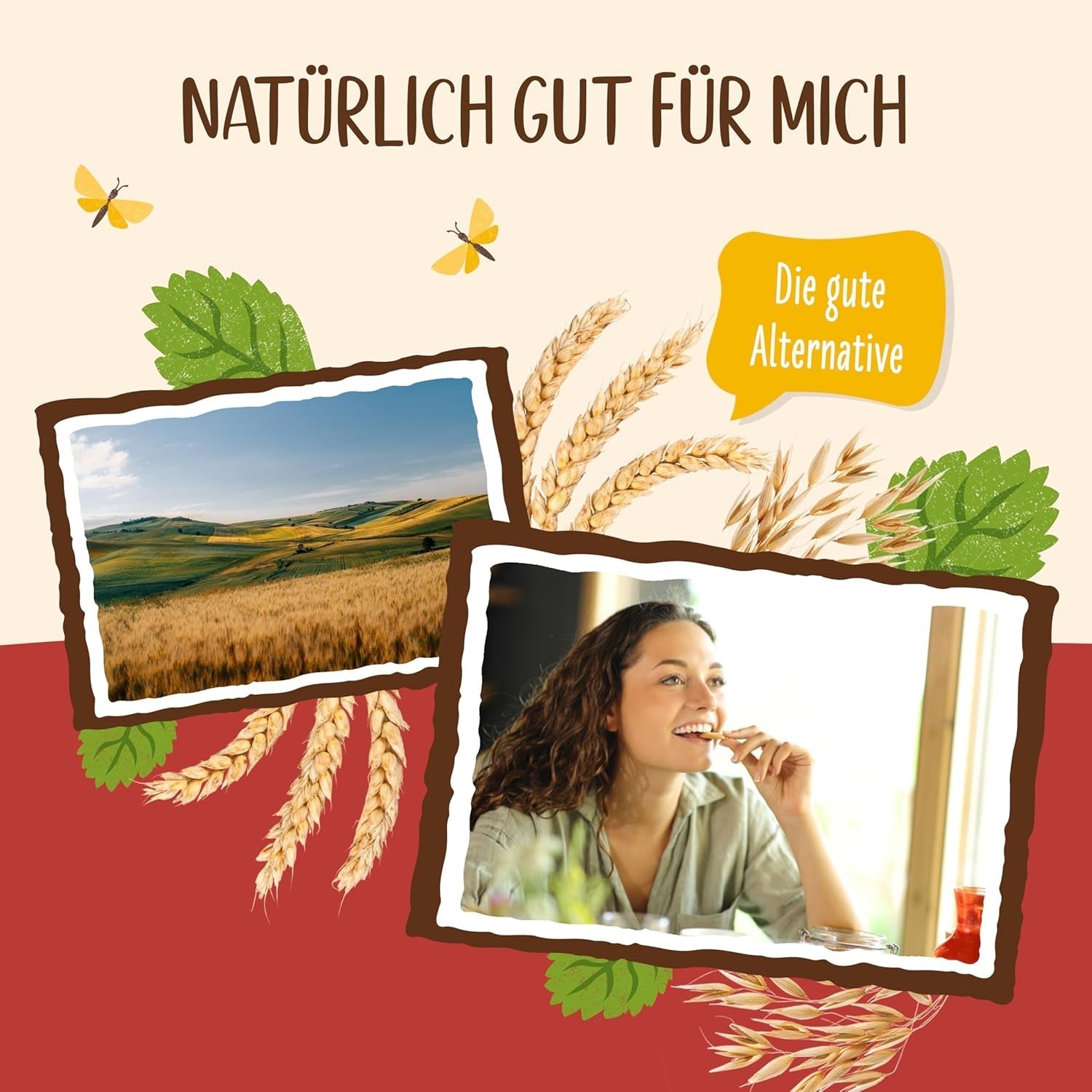 Allos Nutri Bio-Hafercracker | Knusprige Vollkorn-Hafercracker | Mit Honig 6 x 130 g süßen
