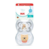 NUK Perfect Match Luftschnuller für Babys | 0-6 Monate | Kieferorthopädische Schnuller, die die Luftzirkulation fördern und durch Speichel verursachte Hautausschläge verhindern | 95 % Akzeptanz bei Babys** | Disney Winnie Puuh | 2 Stück