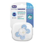 Chicco PhysioForma Comfort Schnuller 16-36 Monate, Babyschnuller mit Silikonsauger, 1 Stück, unterstützt die physiologische Atmung und die korrekte orale Entwicklung, blau