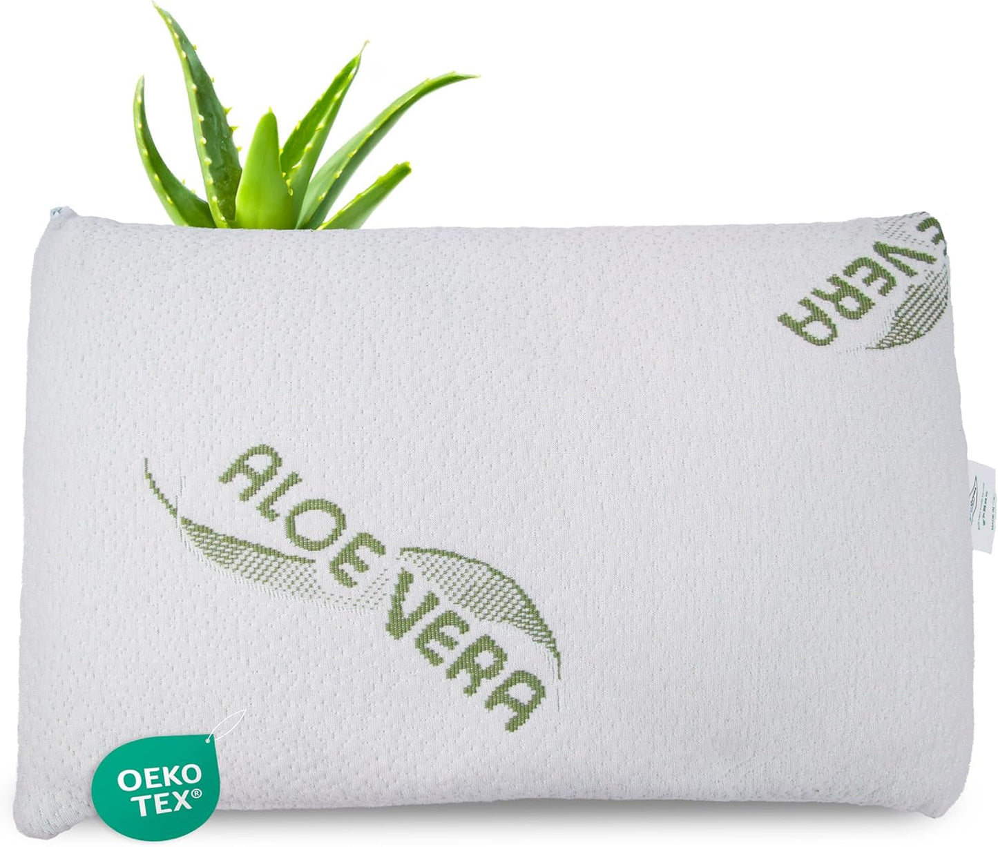 Maxxgoods Orthopädisches Nackenstützkissen aus Visco-Gelschaum mit Aloe Vera-Schutzbezug und Innenbezug aus 100 % Baumwolle – Kissen für Bauch-, Rücken- und Seitenschläfer (42 cm x 70 cm x 12 cm). Orthopädische Halskissen von Naty Shop, 50 x 30 x 5 cm