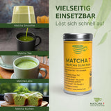 ® Ceremonial Matcha Powder X Granatapfel 100G [Unterstützt Gewichtsverlust und Stoffwechsel] – Grüner Tee für einen aktiven und gesunden Lebensstil – Grüner Tee ohne Zusatzstoffe (rein und natürlich)