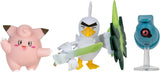 Pokémon PKW3057 Kampffiguren-Set – Piepi, Tanhel, Lauchzelot Actionfiguren Naty Shop