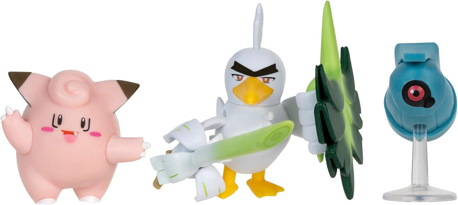 Pokémon PKW3057 Kampffiguren-Set – Piepi, Tanhel, Lauchzelot Actionfiguren Naty Shop