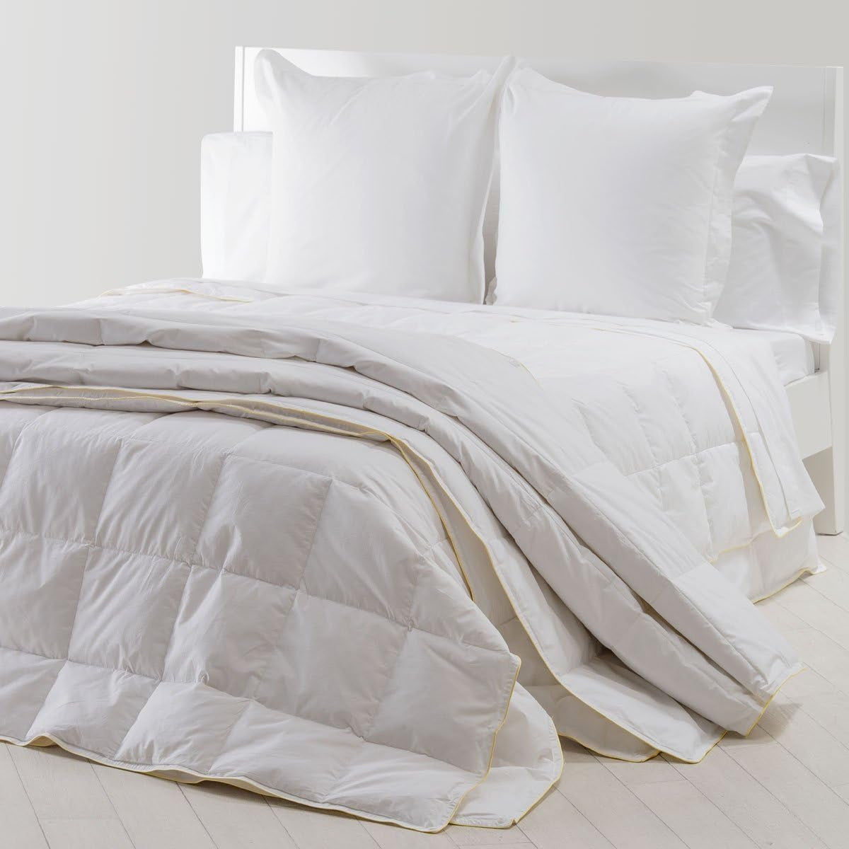 Sancarlos - Vivaldi, Bettdecke 4 Jahreszeiten aus Gänsedaunen, 180 + 120 G/M², 220 x 220 cm, weiß (weiß) Steppdecken und Bettdecken Naty Shop
