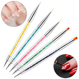 Nagel Pinsel 5 Stück Nagel Art Fineliner Pinsel, Nagel Pinsel Set Pinsel Für Nagellack Nagel Pinsel Nagellack Pinsel Art Pen Für DIY Nail Art Design. (Farbe-1)