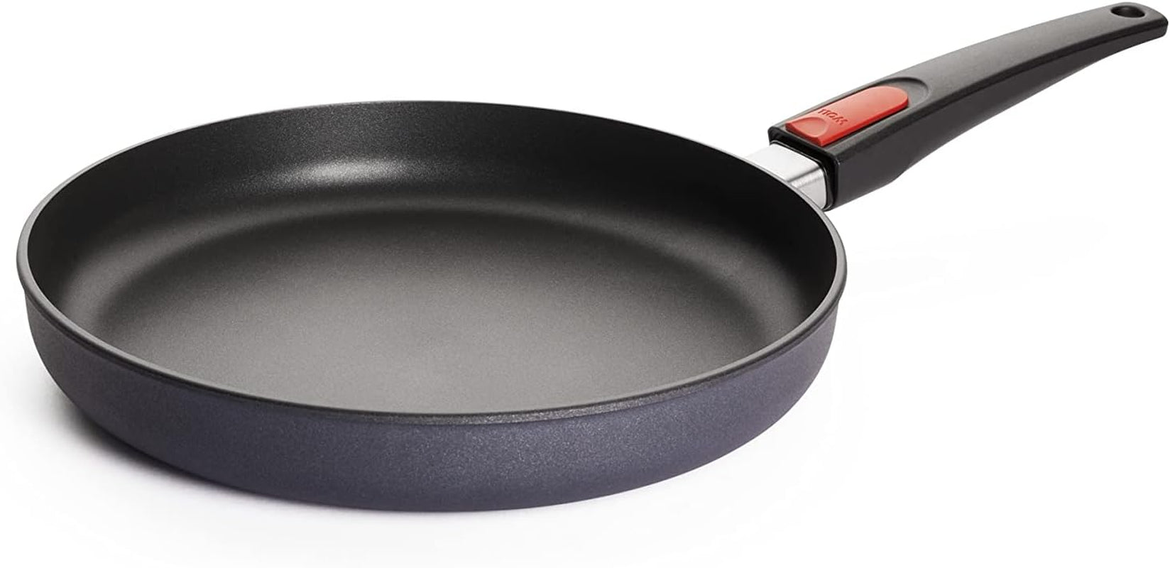 Woll Diamond Lite flache Pfanne - Induktion -, Ø 20 cm, 5 cm Höhe, mit abnehmbarem Griff - für alle Herdarten geeignet, Aluminiumguss, Antihaftbeschichtung Naty Shop Töpfe und Pfannen Ø 28 cm