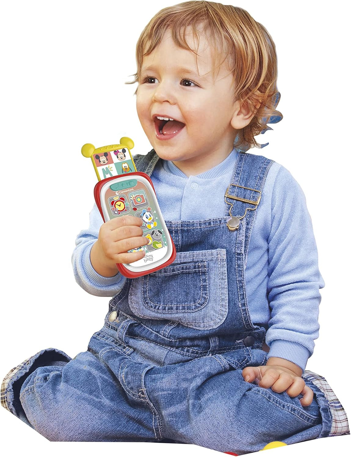 Clementoni 17711 Disney Baby Baby Mickey Smartphone, Kinderhandy mit Licht- und Soundeffekten, interaktives Spielzeug für Kinder von 9–36 Monaten, M, mehrfarbig, Bebe Toys Naty Shop