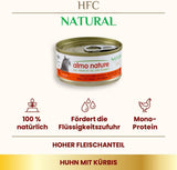 Almo Nature HFC Natürliches Nassfutter für Katzen – Verschiedene Rezepte mit Huhn – 6 x 70 g