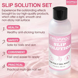 Polygel Glättungslösung, Polygel Slip Solution Nagelset, Glättungslösung 75 ml, inklusive 5 Nagelspitzenclips, 3 Nagelbürsten, 1 Kristallbecher, 100 Reinigungsblätter