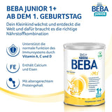 BEBA Junior 1+ Milchgetränk ab 1 Jahr, Mit HMO, Altersgerechter Proteingehalt, Nur Laktose, Ohne Palmöl, Ohne Fischöl, Kleinkindnahrung, Babymilchpulver, 6er Pack (6 x 800g)